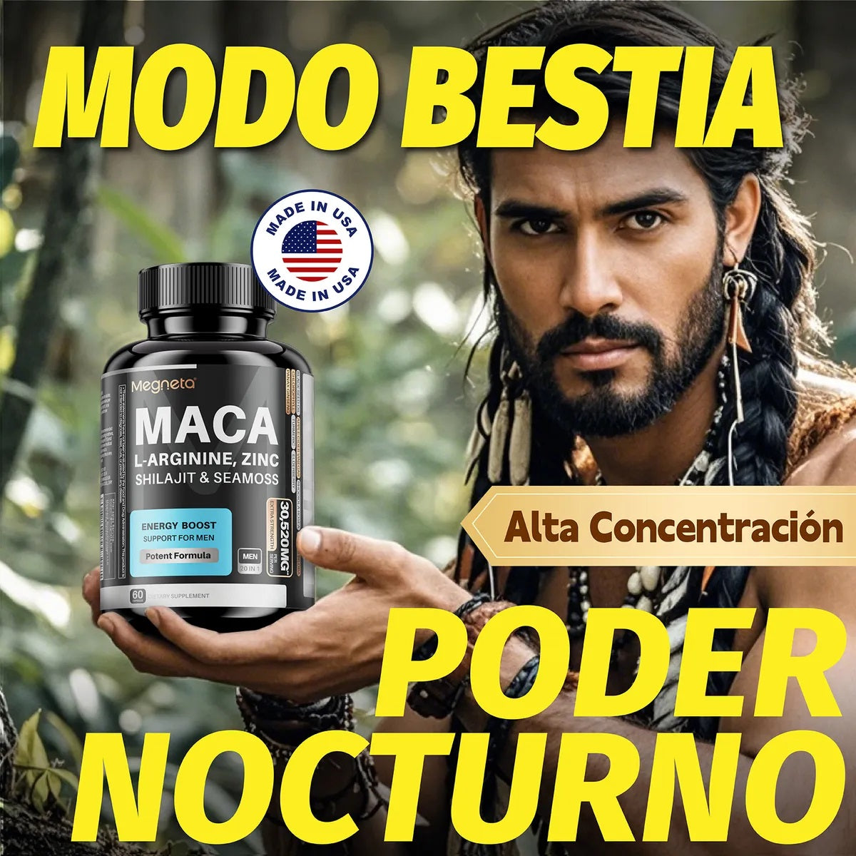 MEGNETA SUPLEMENTO HOMBRES CO MACA 120 C