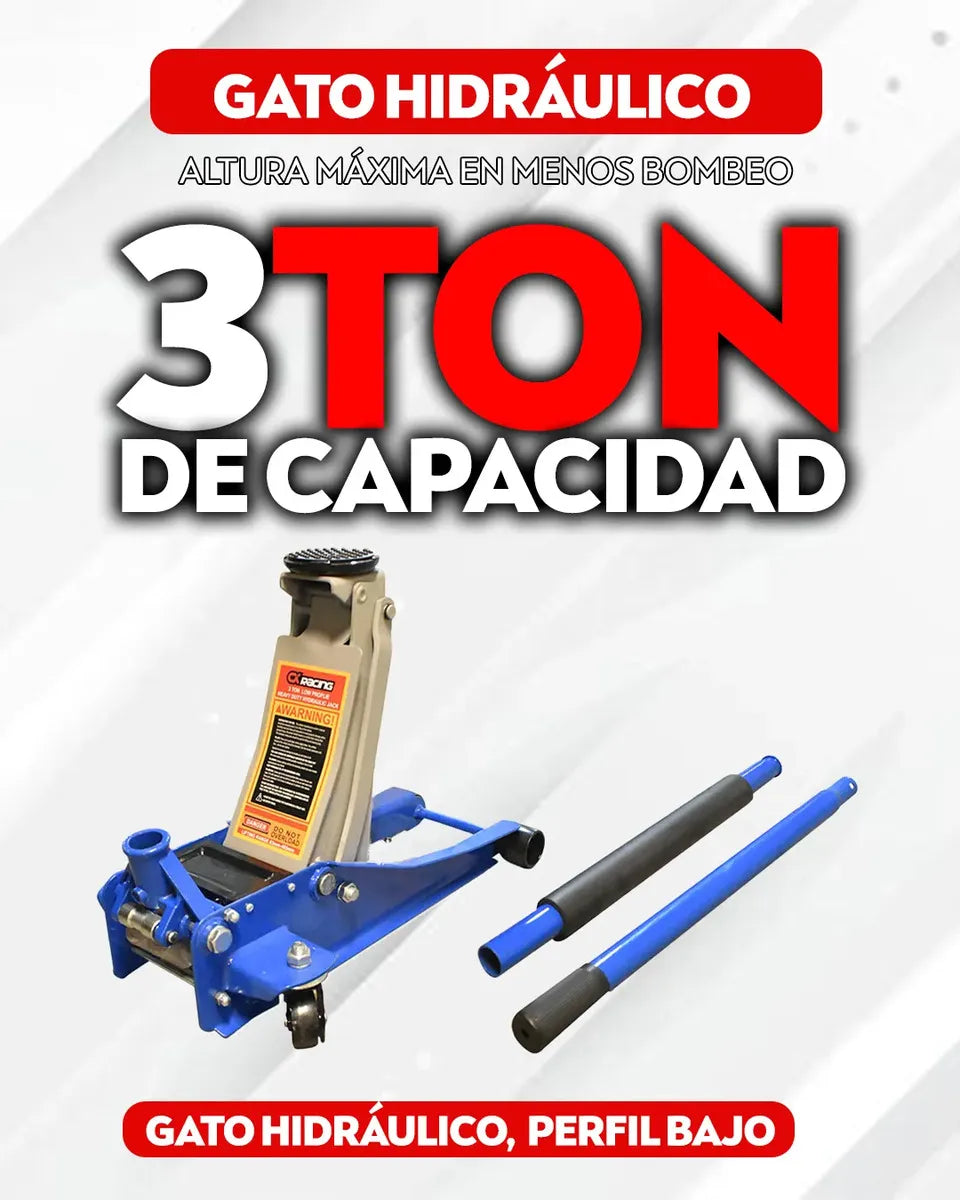 Gato hidráulico para vehículos 3 tonelad